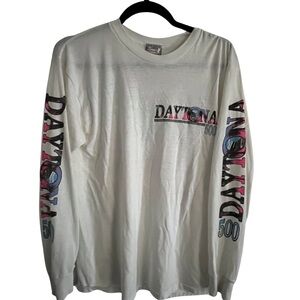 Vintage 1991 Daytona 500 NASCAR Long Sleeve Tee Made in USA Size L